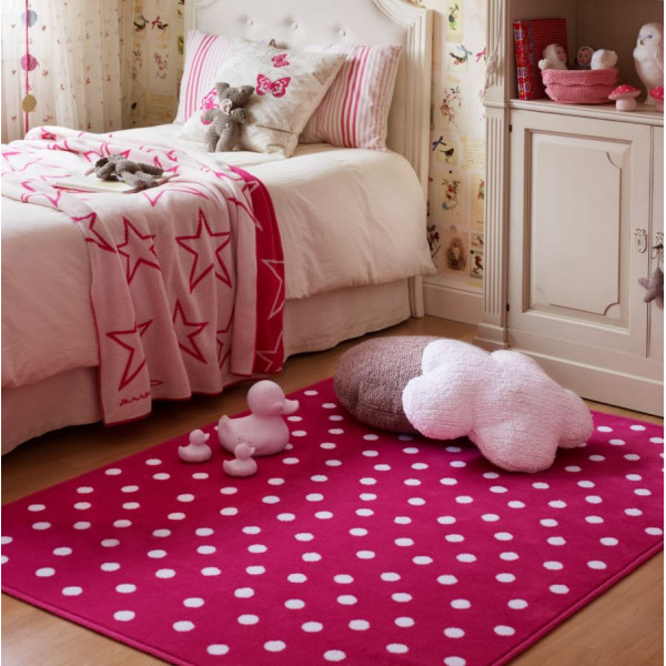 Ковер акриловый Lorena Canals Горошек Dots Fuchsia (розовый) 120*160