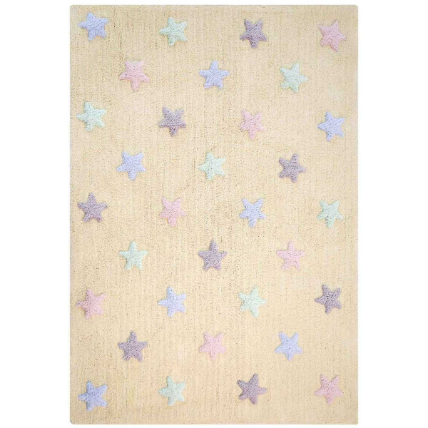 Ковер Lorena Canals Триколор Звезды Stars Tricolor ванильный 120*160